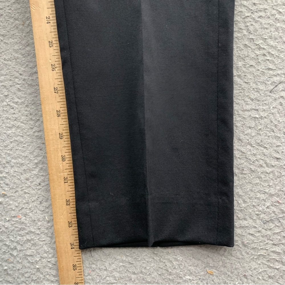 Burberry London Black Wool Flat Front Straight Leg Pants Women's Size US 10 - Picture 5 of 13